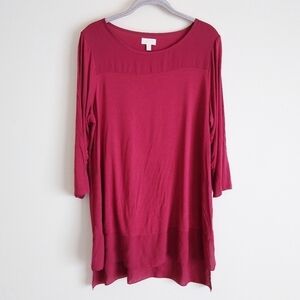 a:glow Maternity mesh panel tunic‎ pink mauve